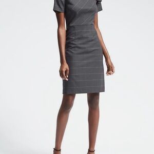 Banana Republic One Shoulder Gray Dress